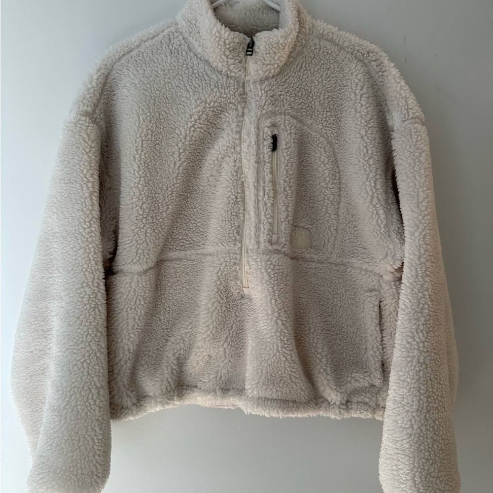 The North Face White fleece pullover XL